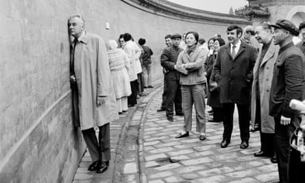 Australian Labor prime minister Gough Whitlam at the Echo Wall during his historic visit to China in 1973.