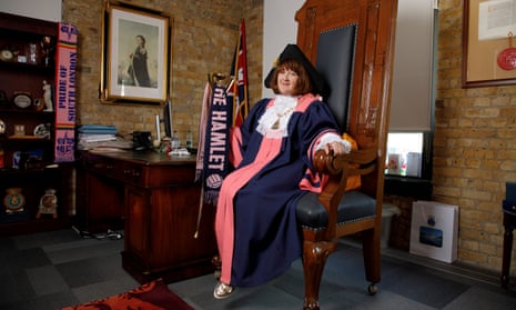Catherine Rose, mayor of Southwark and Dulwich Hamlet fan.