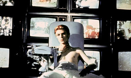 David Bowie as the alien in Nicolas Roeg’s The Man Who Fell to Earth, 1976.