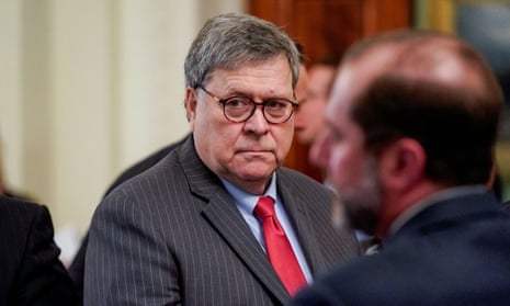 Barr said he was determined to lead the justice department without being influence by outside forces, including the president.