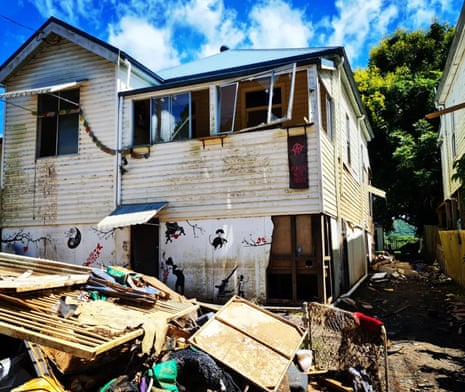 Eli Roth’s house in Lismore that was damaged by the floods