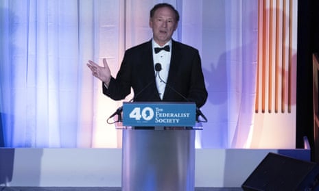 Supreme Court Associate Justice Samuel Alito speaks during the Federalist Society’s 40th Anniversary dinner at Union Station in Washington.