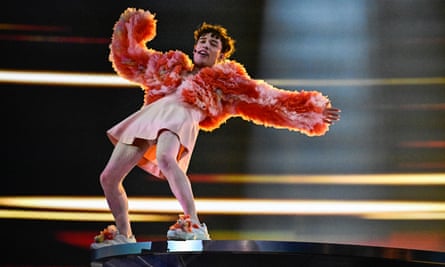 Swiss singer Nemo performs during the final of the 68th Eurovision song contest