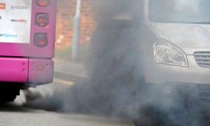 Diesel fumes from cars and bus
