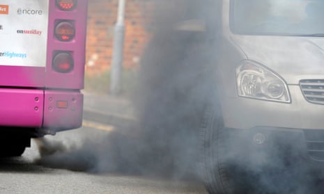 Diesel fumes from cars and bus