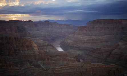 The Colorado River flows through the Grand Canyon on the Hualapai reservation