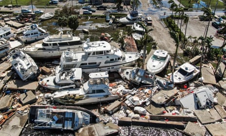 Hurricane Ian’s impact in Fort Myers, Florida.