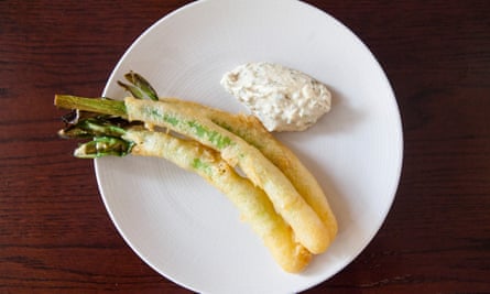 ‘Punchy with mustard’: leeks with a sauce gribiche.