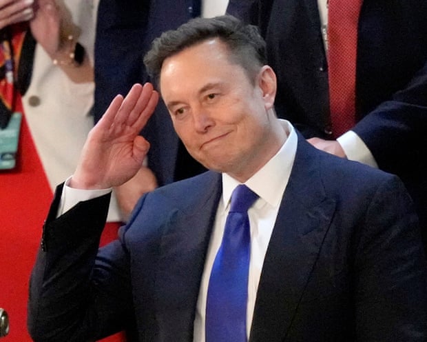 Elon Musk salutes