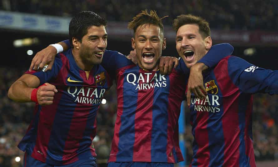 Lionel Messi could team up with Neymar (centre), at Paris St-Germain, after four years together at Barcelona.