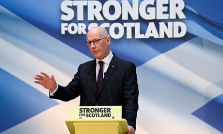 No mention of referendum as Swinney sets out priorities as SNP leader – UK politics live