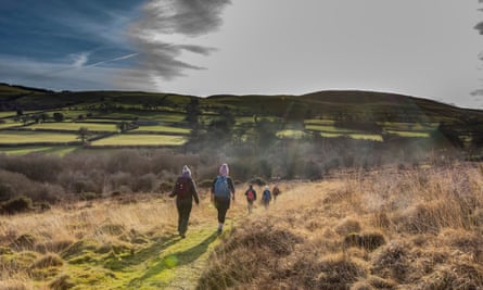 The western edge of the Brecon Beacons is a verdant, rolling landscape ideal for hiking.
