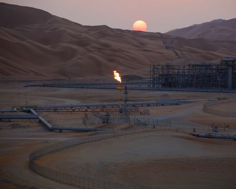 An oil well in a desert