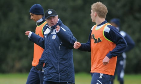 Sven-Goran Eriksson takes Leicester City training in 2011.