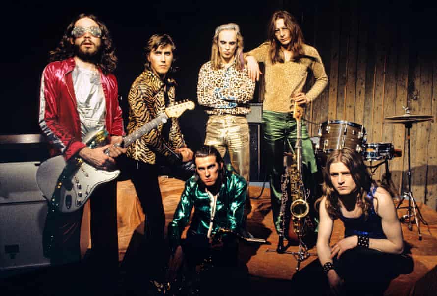 Roxy Music at the Royal College of Art, London, in July 1972