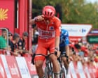 Tadej Pogacar battles back from scare on descent to win stage six of Vuelta a España