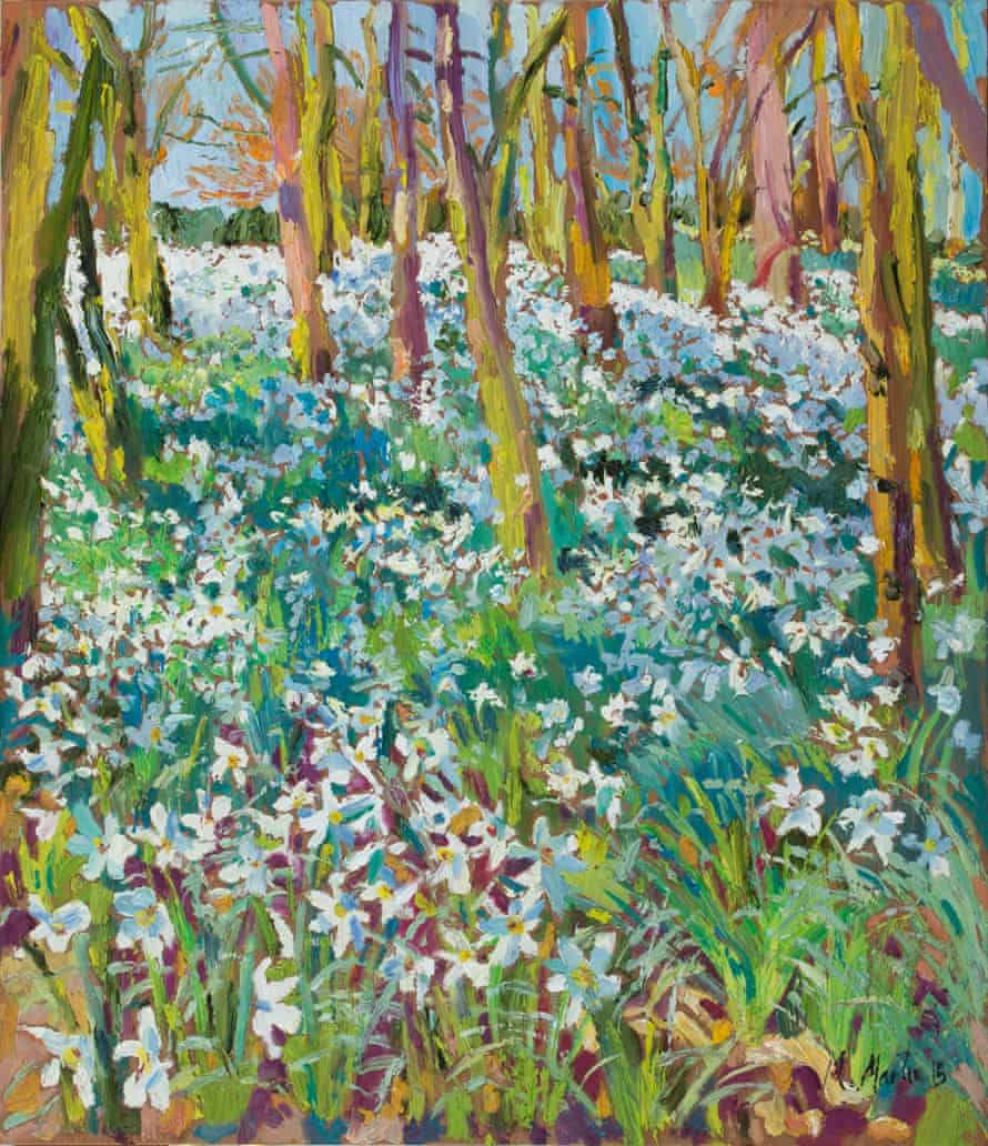 Pheasant-eye wood (Radland Valley) in afternoon sun by Mary Martin