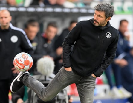 Van Bommel during his final game in charge of Wolfsburg.