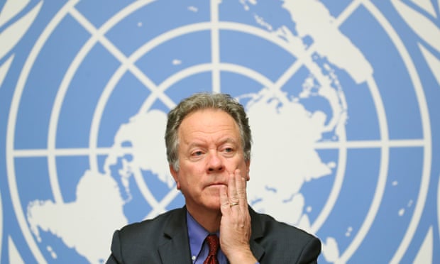 WFP Executive director David Beasley attends a news conference on the food security in Yemen at the United Nations in Geneva, Switzerland, 4 December 2018.