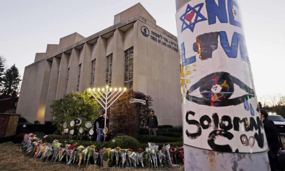 The Tree of Life synagogue in Squirrel Hill, Pittsburgh, a year on from the mass shooting that killed 11 people.