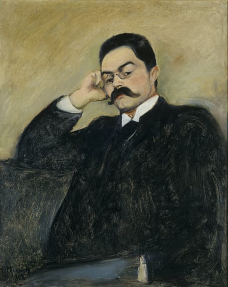 Edvard Munch’s 1893 portrait of his lawyer friend Thor Lütken has two ethereal figures hidden on his sleeve