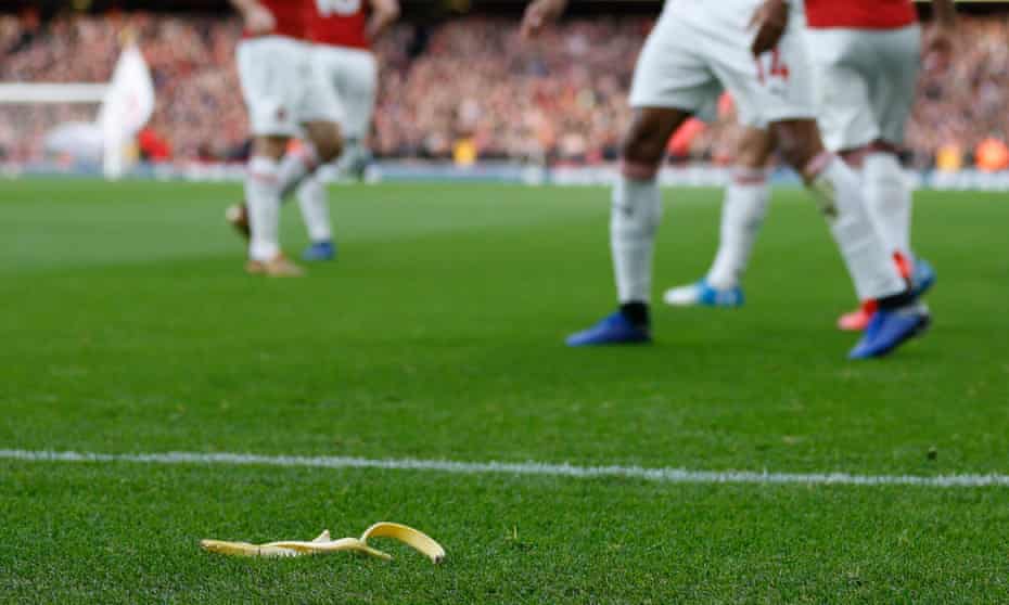 Tottenham released a statement condemning the supporter who threw a banana in the direction of Arsenal’s Pierre-Emerick Aubameyang.