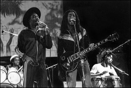 The Cimarons performing at the Rainbow theatre, Finsbury Park, in October 1979.