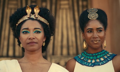 Adele James (L) as Cleopatra in Queen Cleopatra.