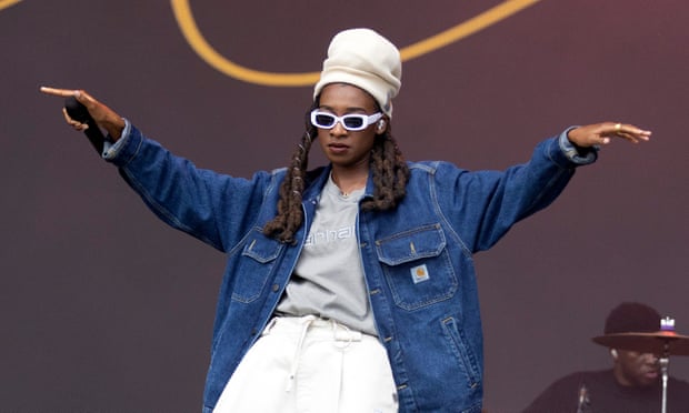 Little Simz performing at Reading festival.