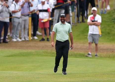 John Parry reacts aft a spread successful 1 connected nan 13th hole