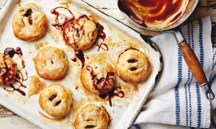 Thomasina Miers’ apple eccles cakes with apple caramel.