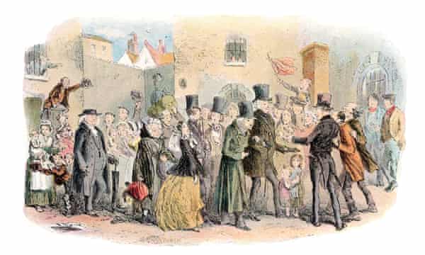 een hedendaagse illustratie bij Little Dorrit.