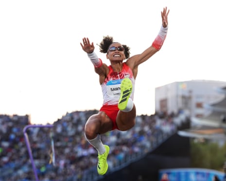 Sawyers of England din the Long Jump final.