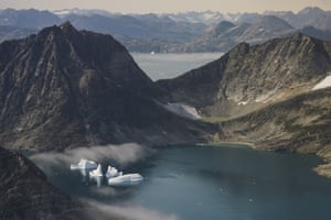 Icebergs in eastern Greenland