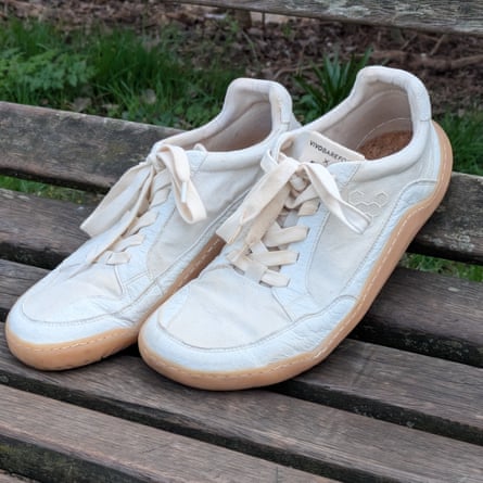 Vivobarefoot Gobi II trainers in white and cream