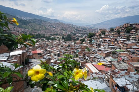 The Comuna 13 neighbourhood on the outskirts of Medellín.