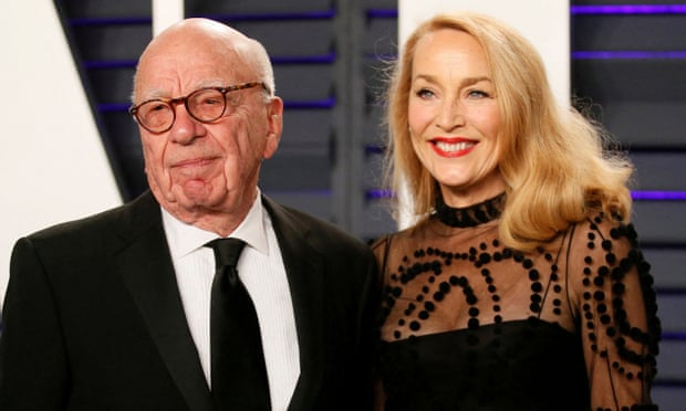 Rupert Murdoch and Jerry Hall in 2019
