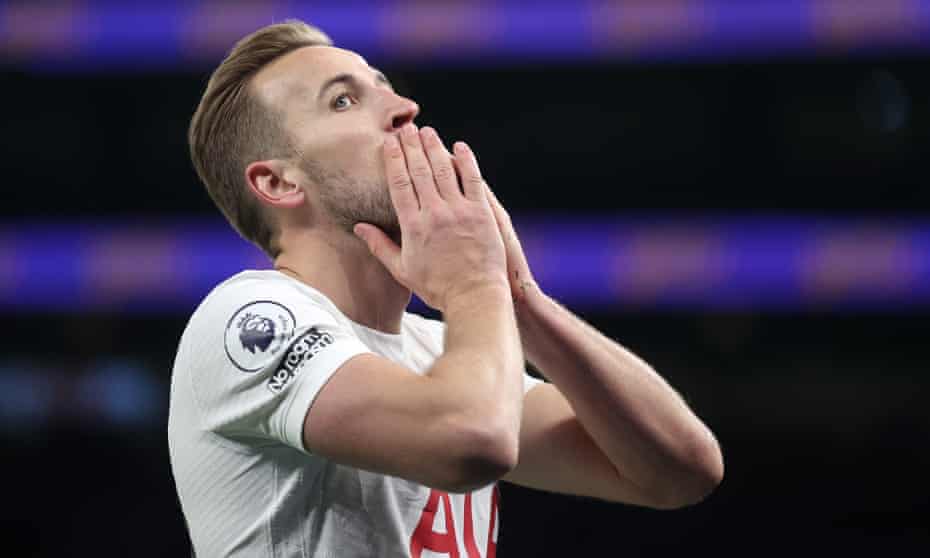Harry Kane looks rueful during Tottenham’s win against Brentford