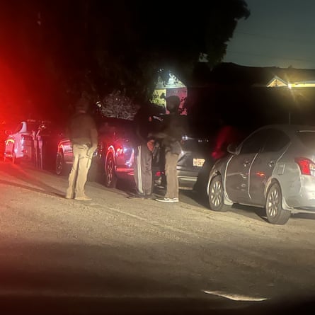 A man being arrested .
