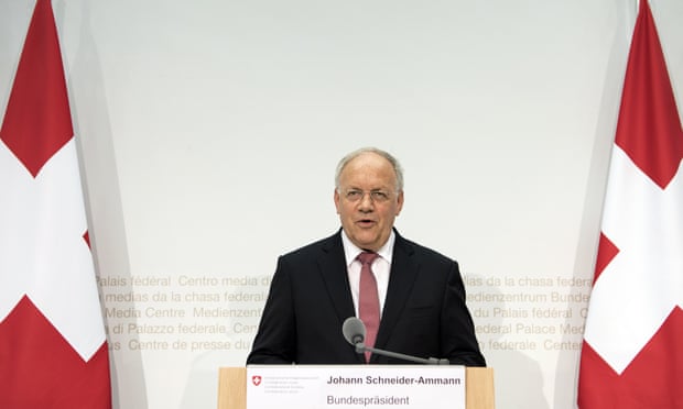 The Swiss president Johann Schneider-Ammann