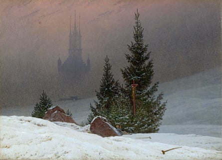 Winter Landscape, 1811, by Caspar David Friedrich, one of the Romantic landscapes in the National Gallery’s collection that have inspired Wiley’s new work.