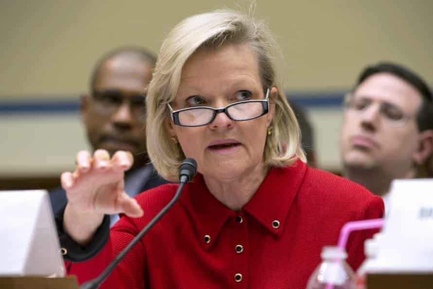 Cleta Mitchell testifies on Capitol Hill in Washington DC.