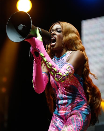 ‘Wasted no opportunity to expose industry machinations’ ... Azealia Banks at Reading festival, 25 August 2013.