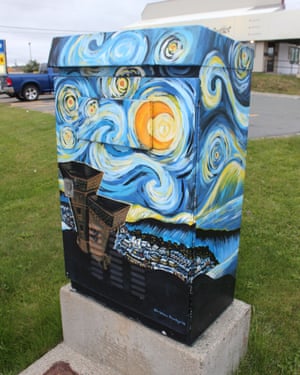 Painted traffic control box