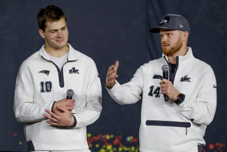 Drake Maye and Sam Darnold will start in a Super Bowl for the first time in their careers.