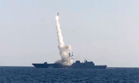 Russia carries out test launch of Zircon hypersonic cruise missile from a ship.