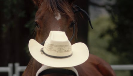 Former Australian federal police officer Max with a horse in The Healing documentary