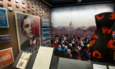 An exhibit on the inauguration of President Obama.