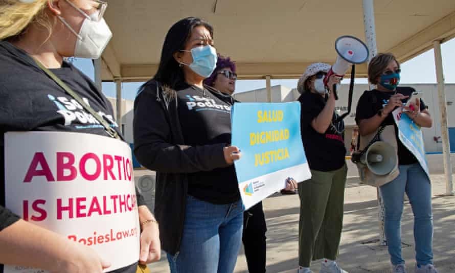 Reproductive rights advocates in Rio Grande City, Texas