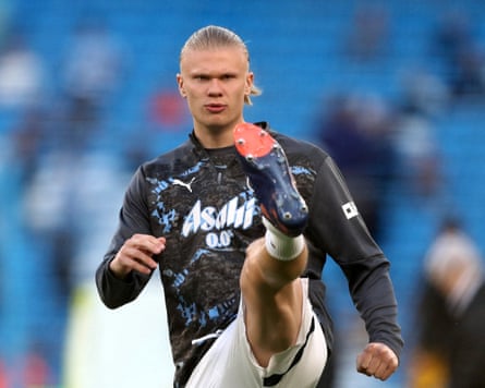 Erling Haaland has yet to score in a final for City.